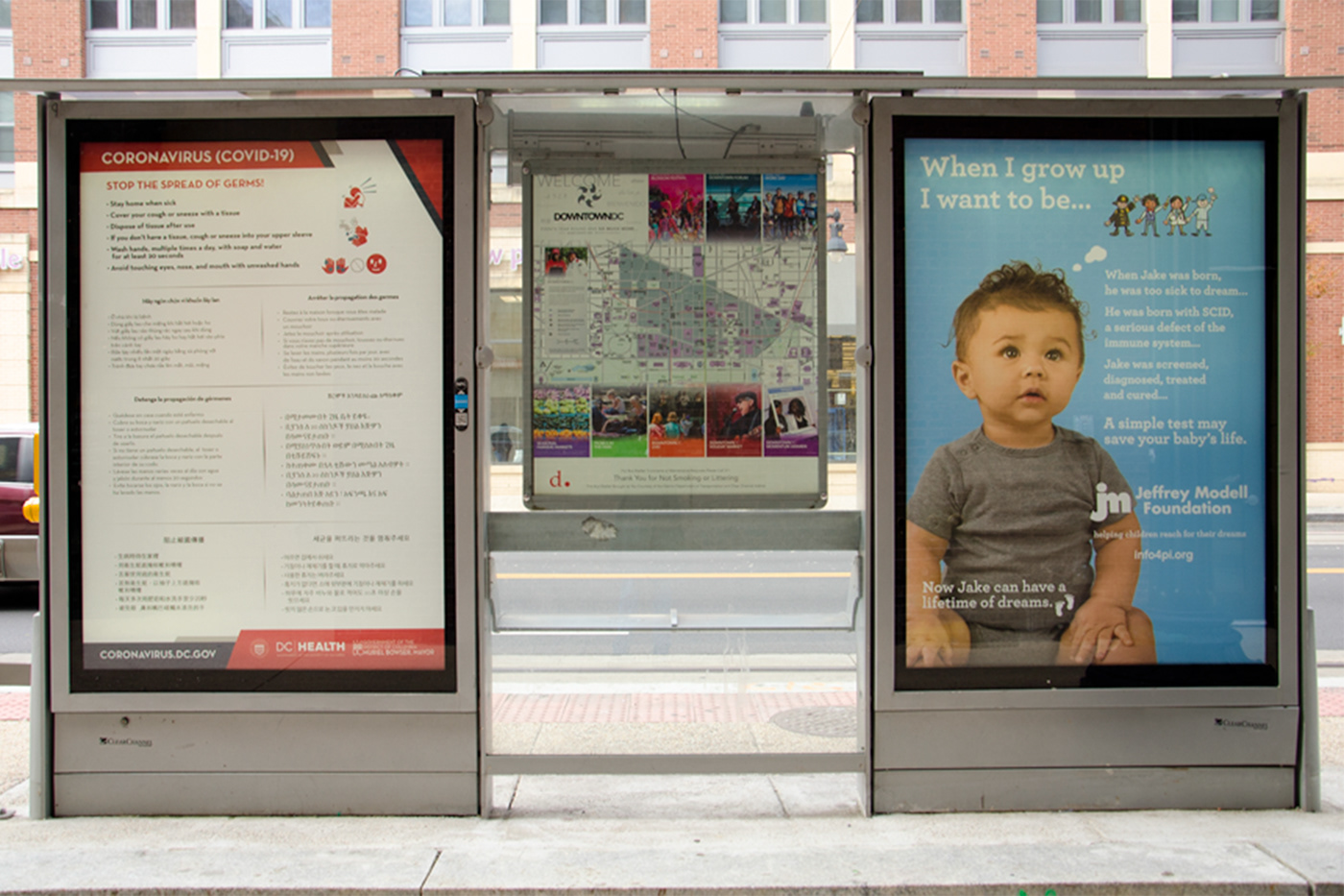 The Washington, D.C., mayor's office is engaged in a media blitz outreach to residents on ways to prevent the spread of the coronavirus. (Joseph Young)