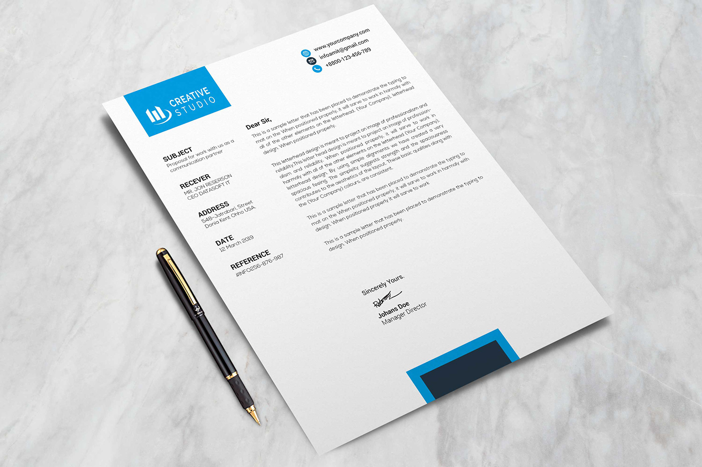 letterhead business company professional corporate personal Unique
