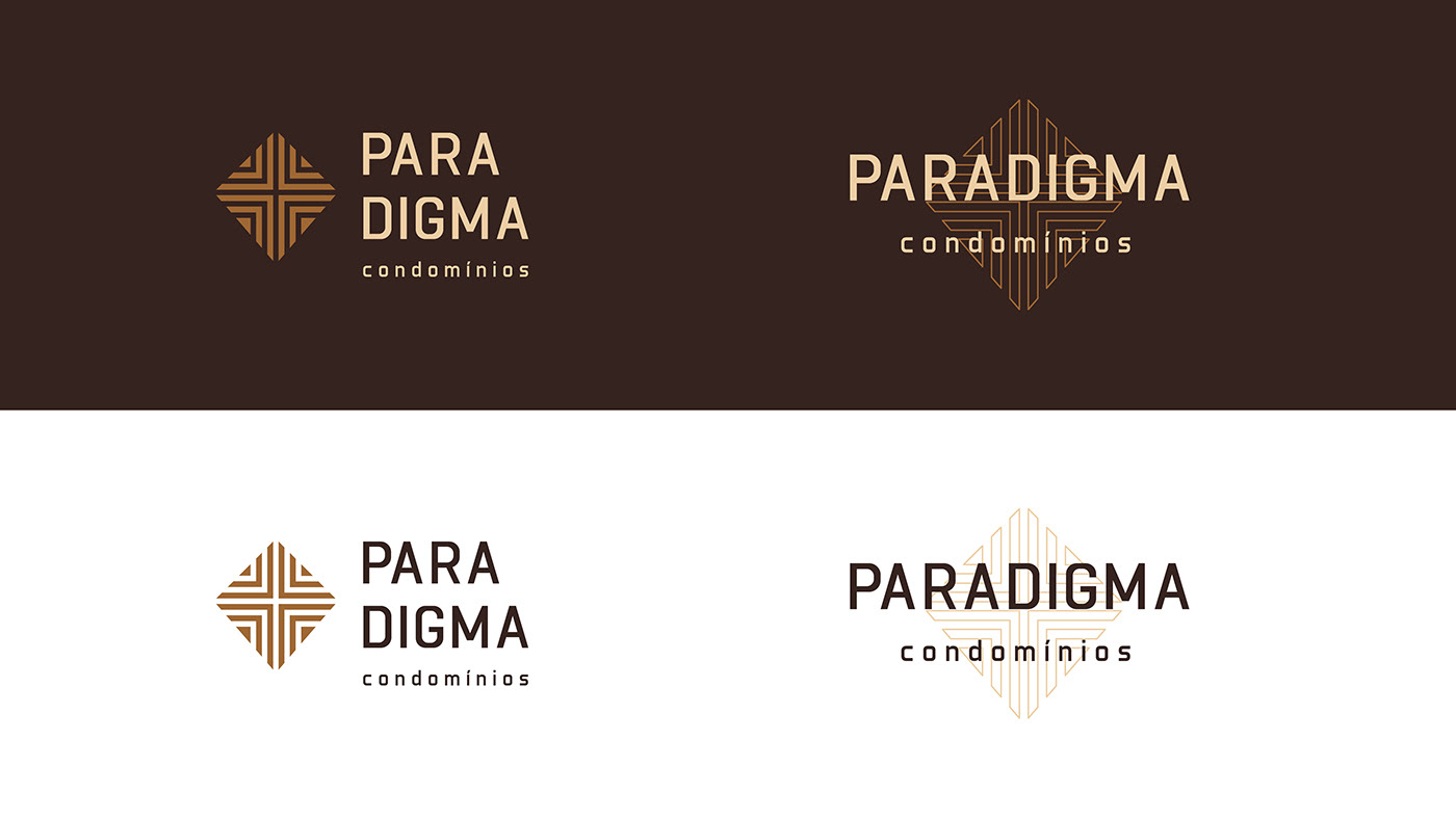 Condominio branding  identidade visual logo Logotype brand Logotipo imóveis imobiliária paradigma