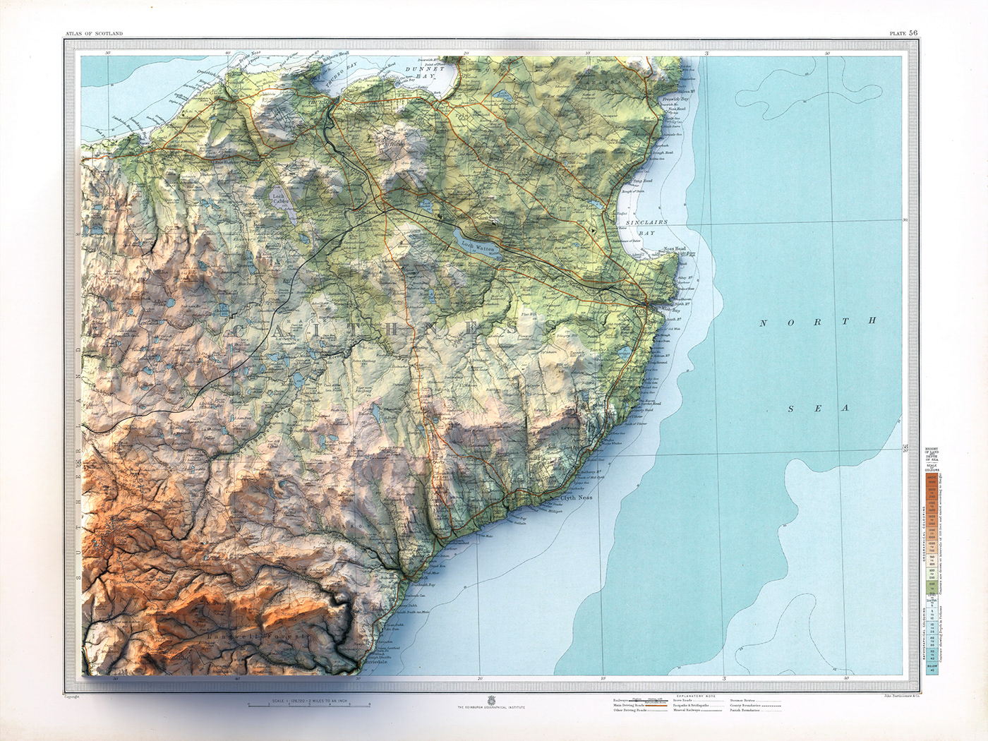 infographic cartography scotland data visualization information design print GIS map shadedrelief UK