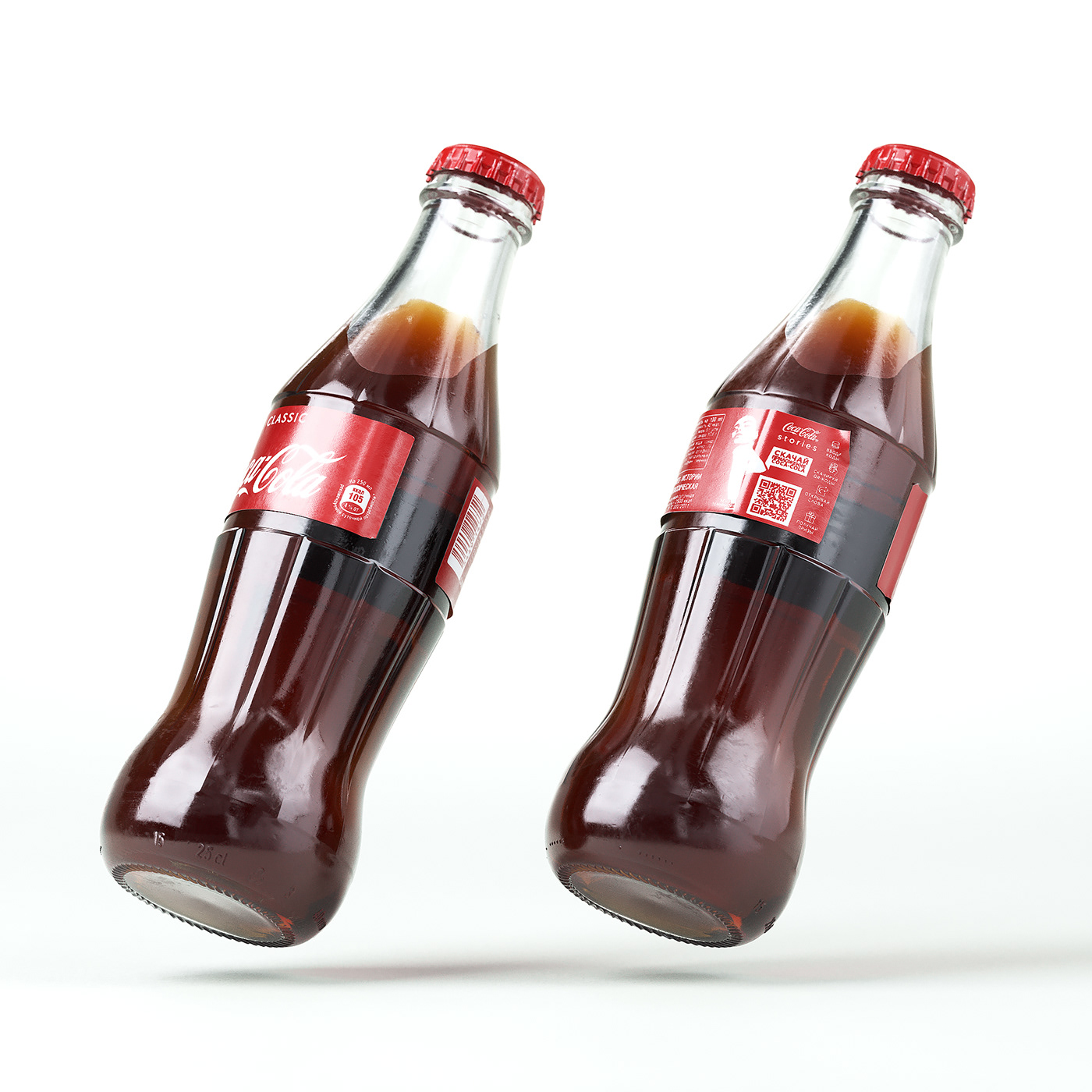 3D bottle CGI coca Coca-Cola cocacola glass Render
