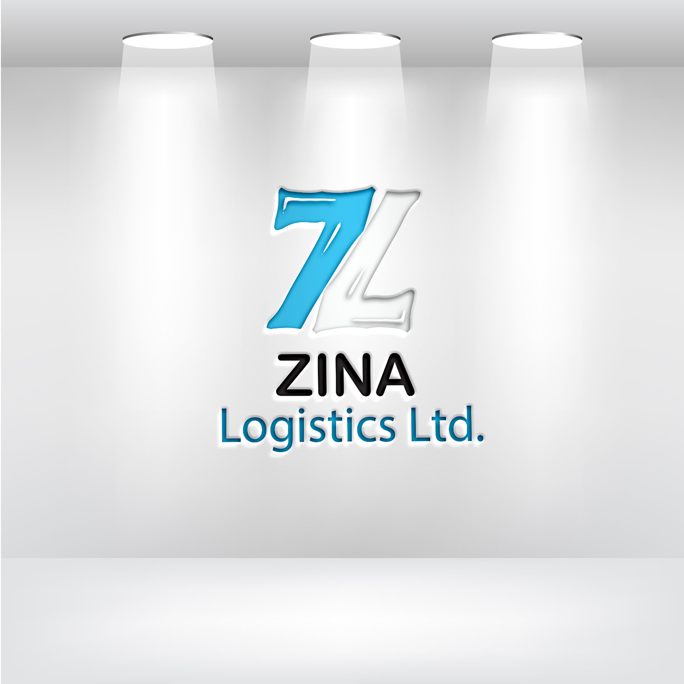 logo Logo Design Zina Logistics Ltd taypography logo Advertising  art artwork graphic design  brand identity adobe illustrator