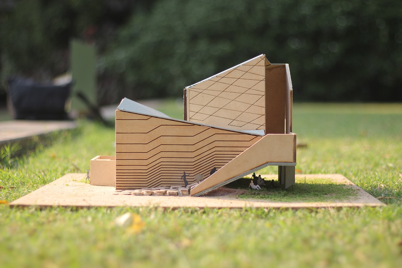 3D model Exhibition Design  parkour narrative set design  miniature set pavilion experience design Spatial Design
