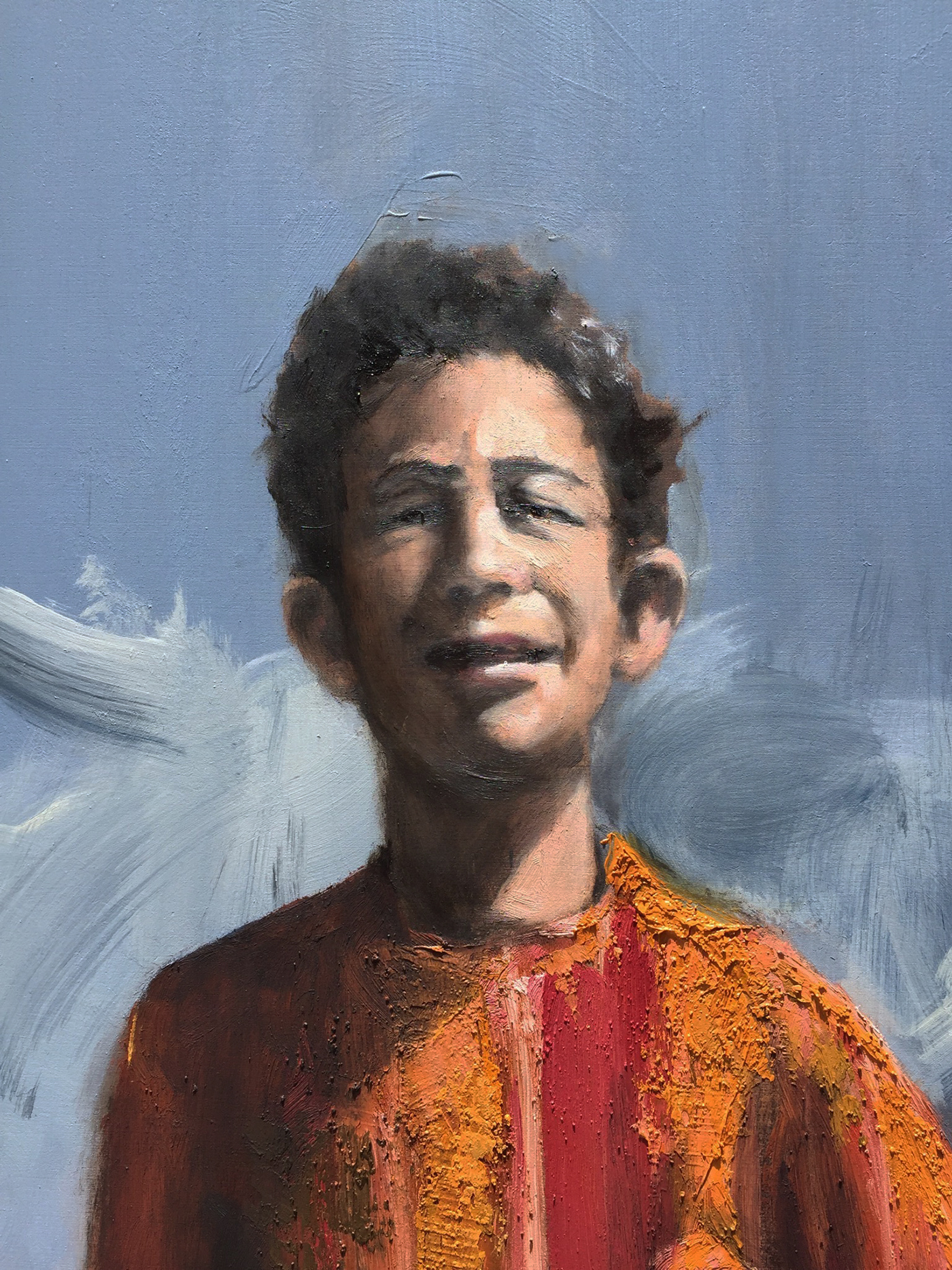 Adobe Portfolio alejandro oil on canvas Refugees children aml-art