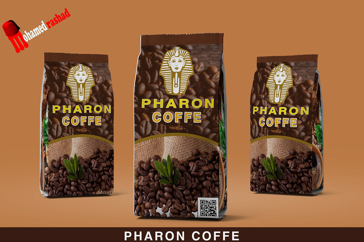 coffe pharon branding  drinking woter espresso coffee bean tea