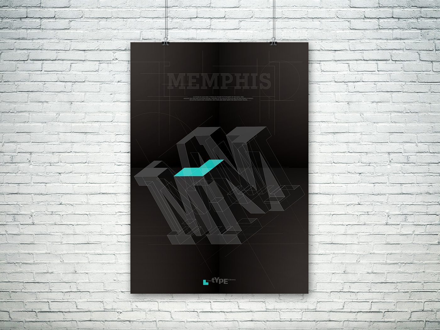 font Memphis poster line linotype studio