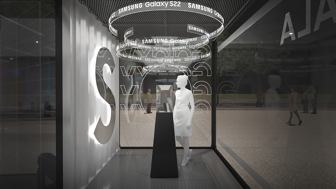 art Samsung store artwork china design designer Interior led mobile