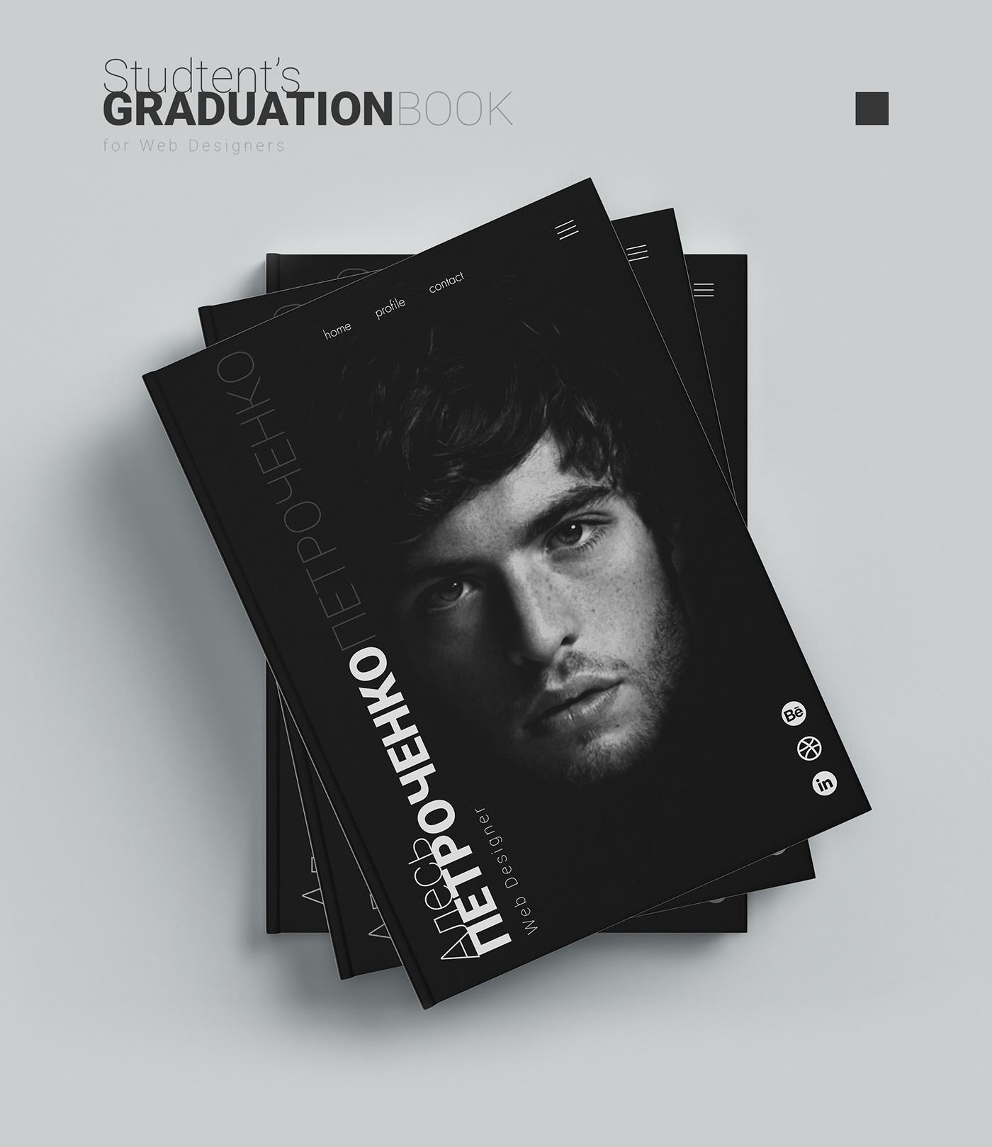 Adobe InDesign Adobe Photoshop Album Layout photo graduation polygraphy Black&white Porfolio photo book