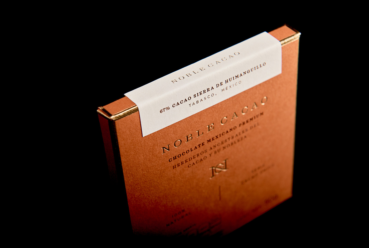 Packaging chocolate mexico minimal cacao elegant paper hotstamping typography   Guadalajara
