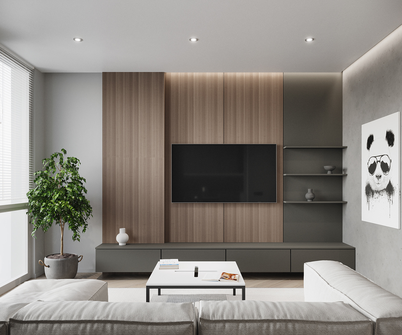 3ds max apartamento architecture corona design Interior kitchen livingroom luxury modernluxury