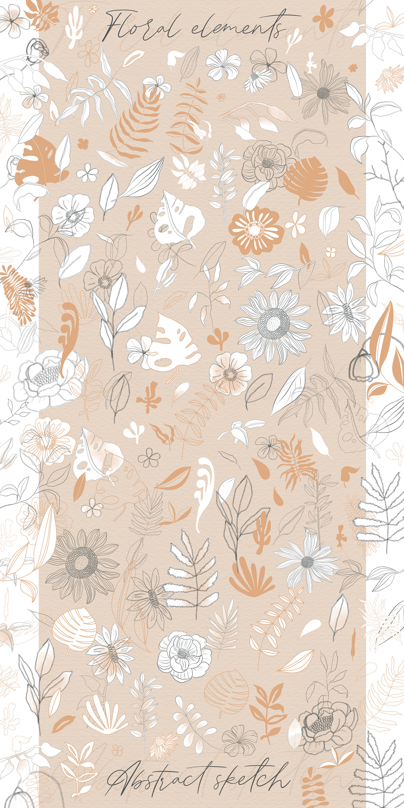 abstract animalistic animals clothes design Digital Art  plants posters seamless pattern sketch wall art