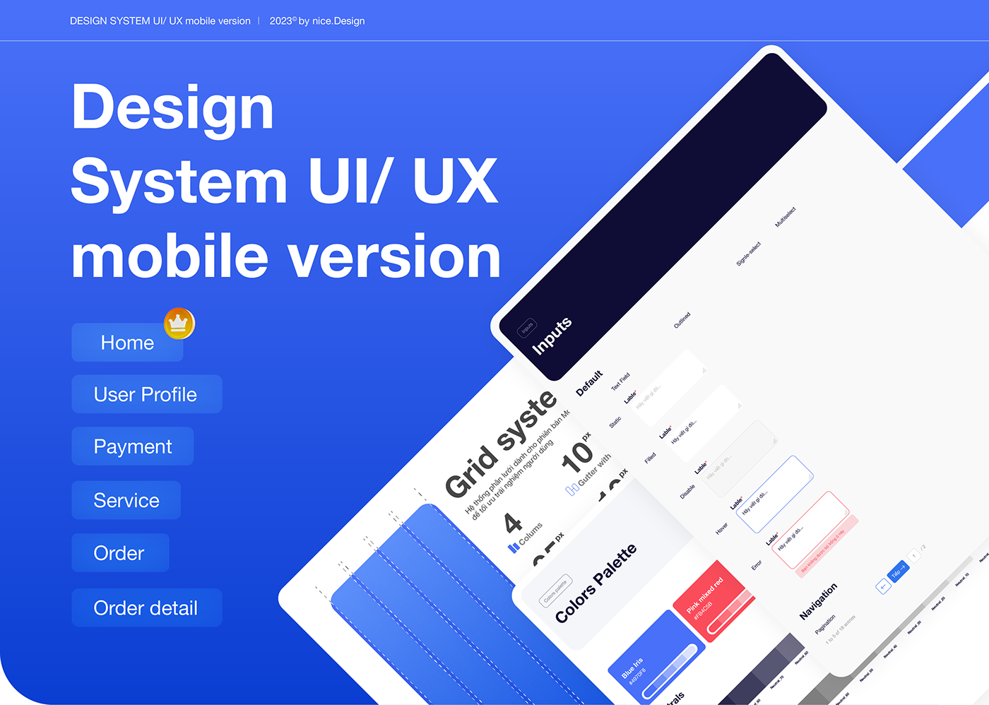 UI/UX Mobile app design system Figma ux xD