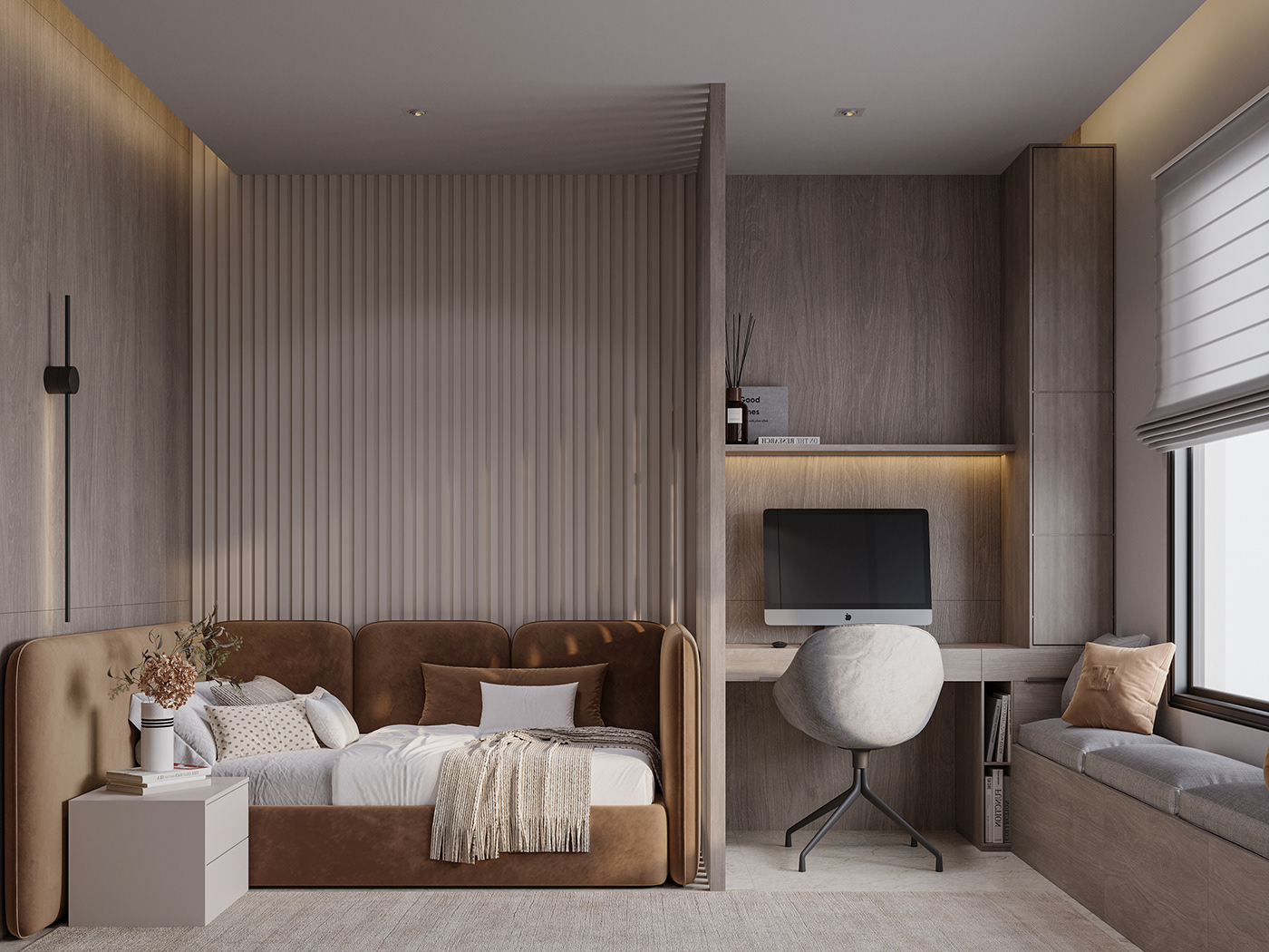 architecture corona interior design  modern studio visualization