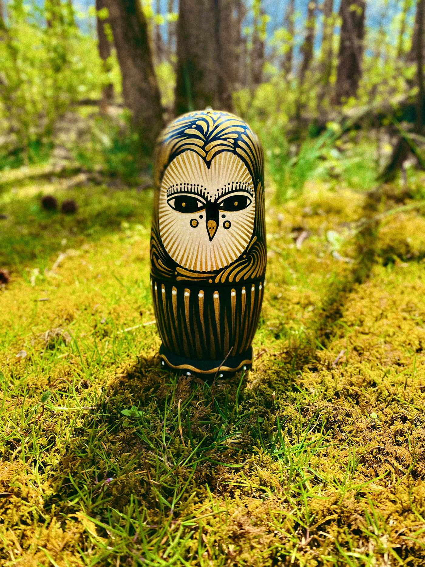 owl nesting doll painting   ornate Nature Photography  cassidyraemarietta nesting set