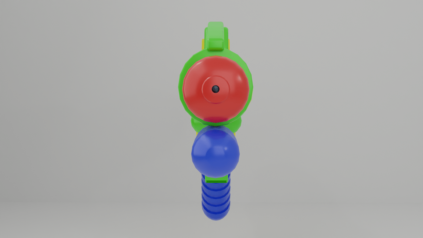 3D blender modeling Render water gun