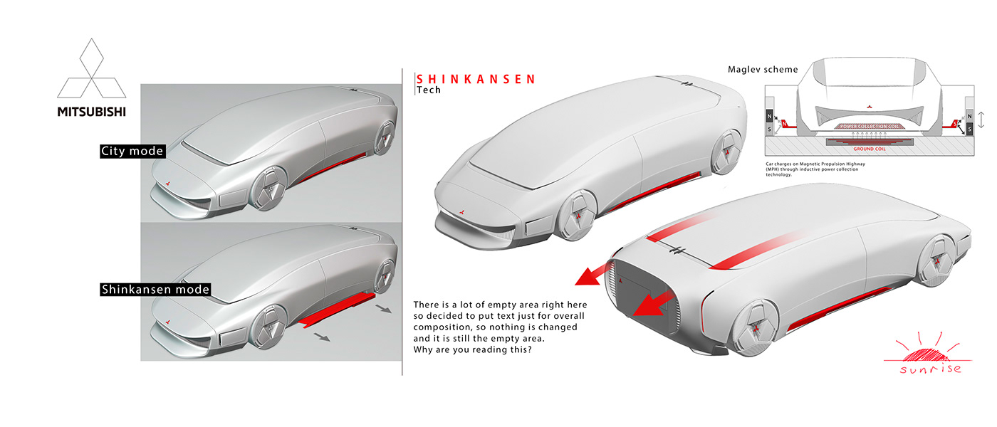 automotive   Automotive design car design car sketch concept car concept design Mitsubishi product design  Shinkansen transportation