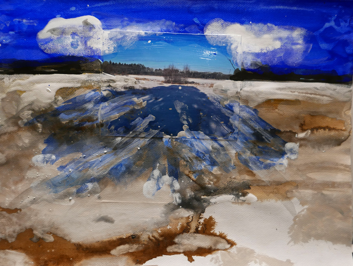 painting   pigments snow winger Moorland Landscape Nature photographer
