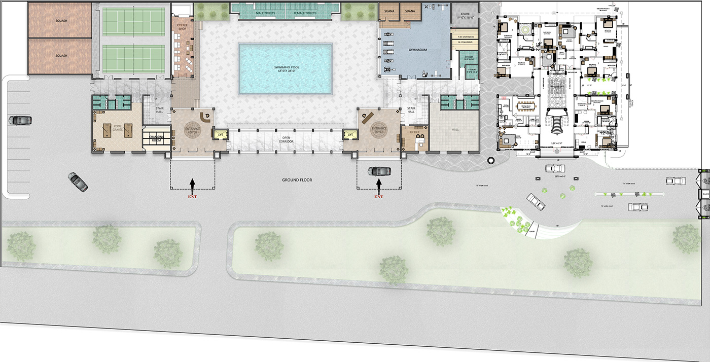 architecture Classical clubdesign designer Landscape nightclub restaurant resthouse swimming pool visualization