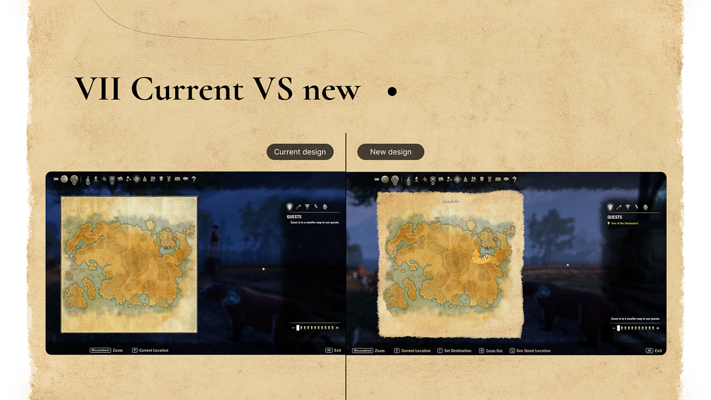 New vs old map design