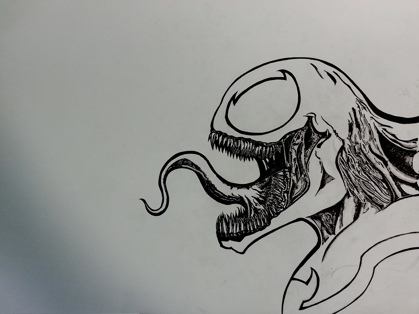 spiderman venom asm Graphic Novel pen inks pencil paper