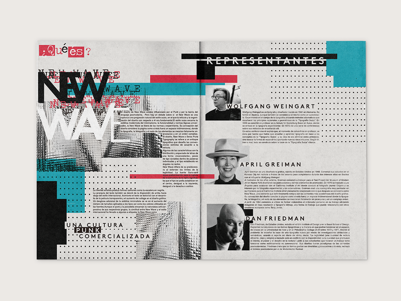 collage Diseño editorial dispositivo noticias editorial La Berni New Wave periodico revista tipografia