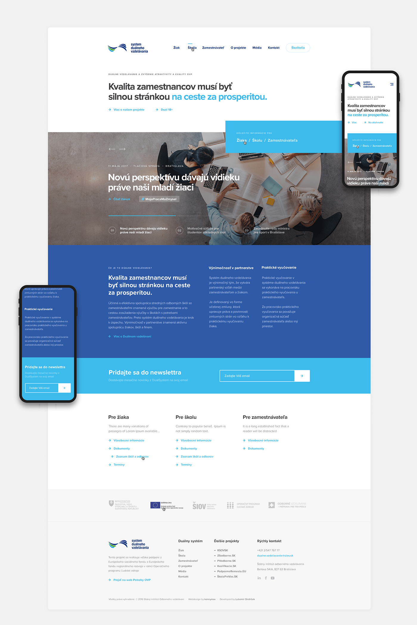 Slovak study Webdesign Web Website user interface user experience school company