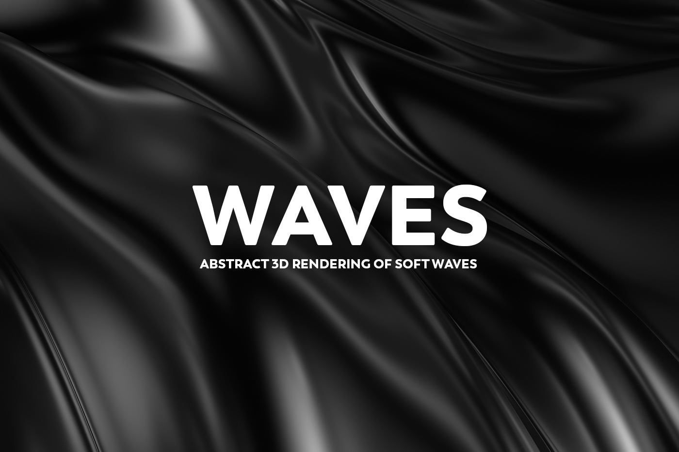 3D abstract black CGI dark rendering wallpaper waves White