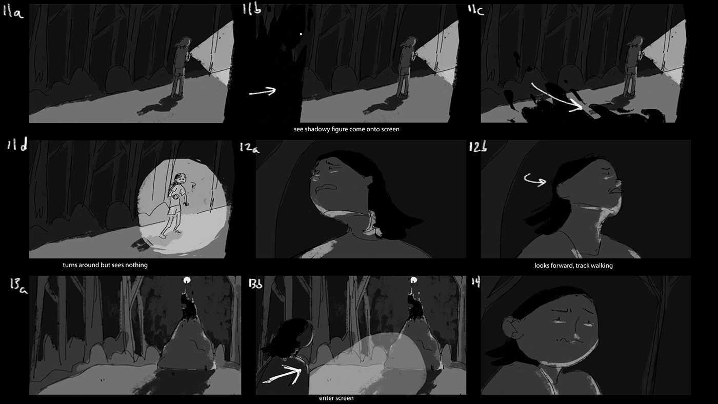animatic animation  spooky storyboard Style Frames design ILLUSTRATION 