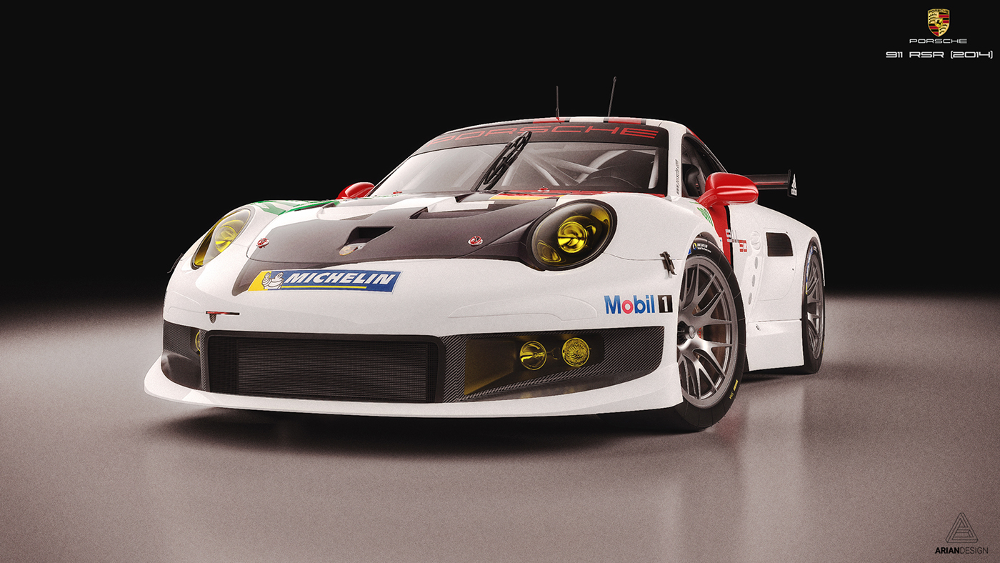 Ariandesign car automotive   Racing Porsche Porsche 911 RSR keyshot rendering CGI