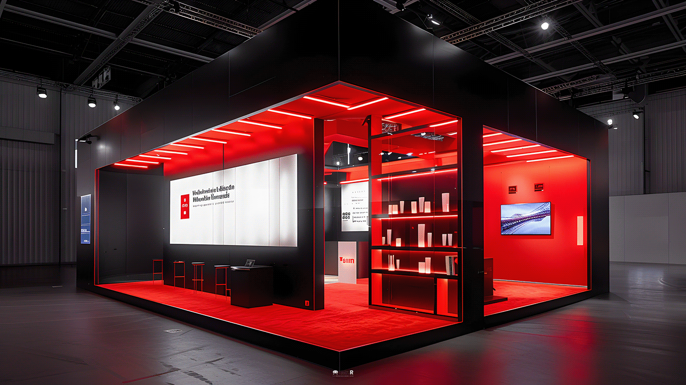 aigc midjourney 展台设计 展览设计 Exhibition Design  booth Exhibition  Stand 3D vray