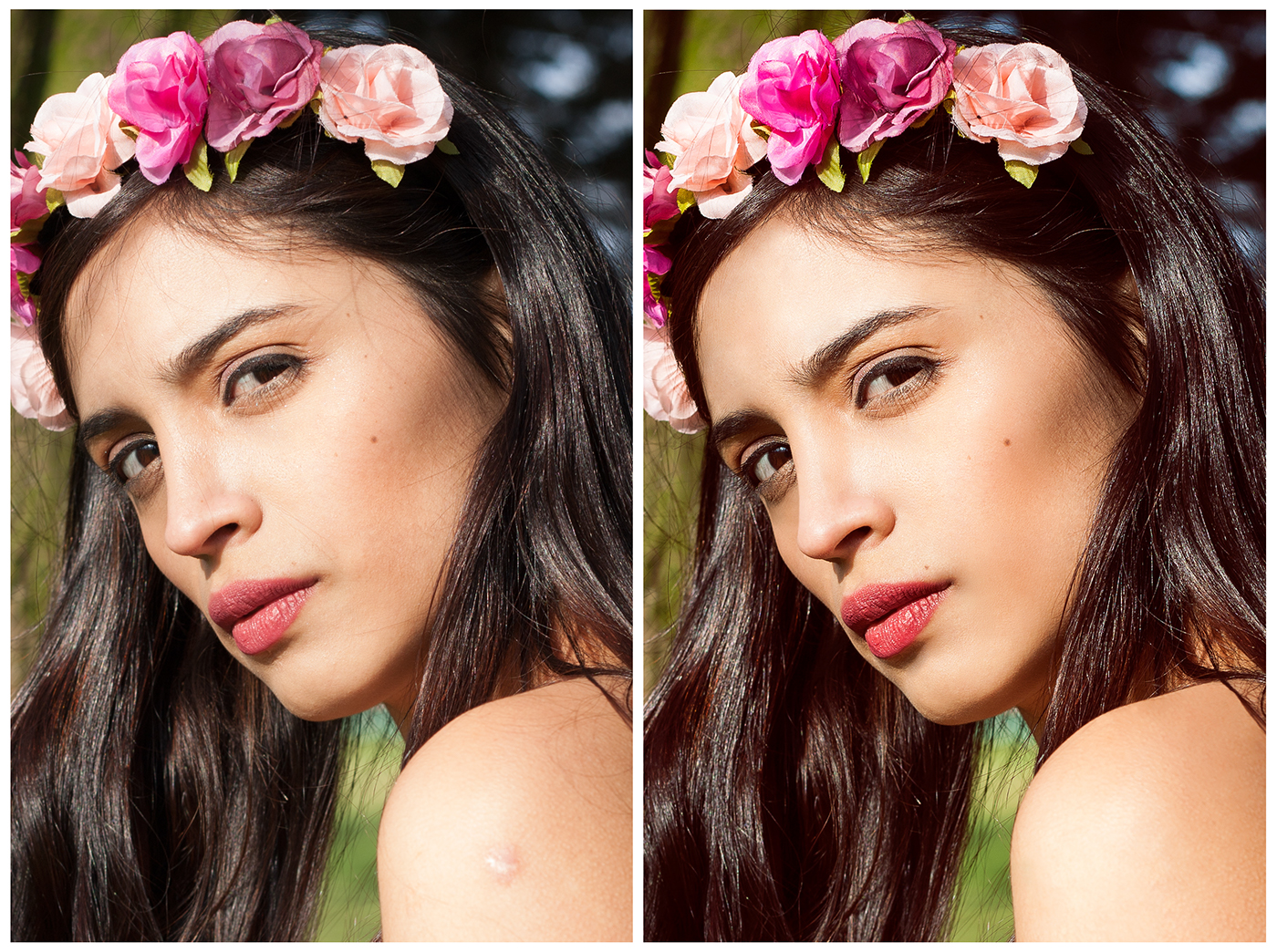 latina model modeling fashionspring flower girl woman sexy naked color america retouch highend photoshop portrait