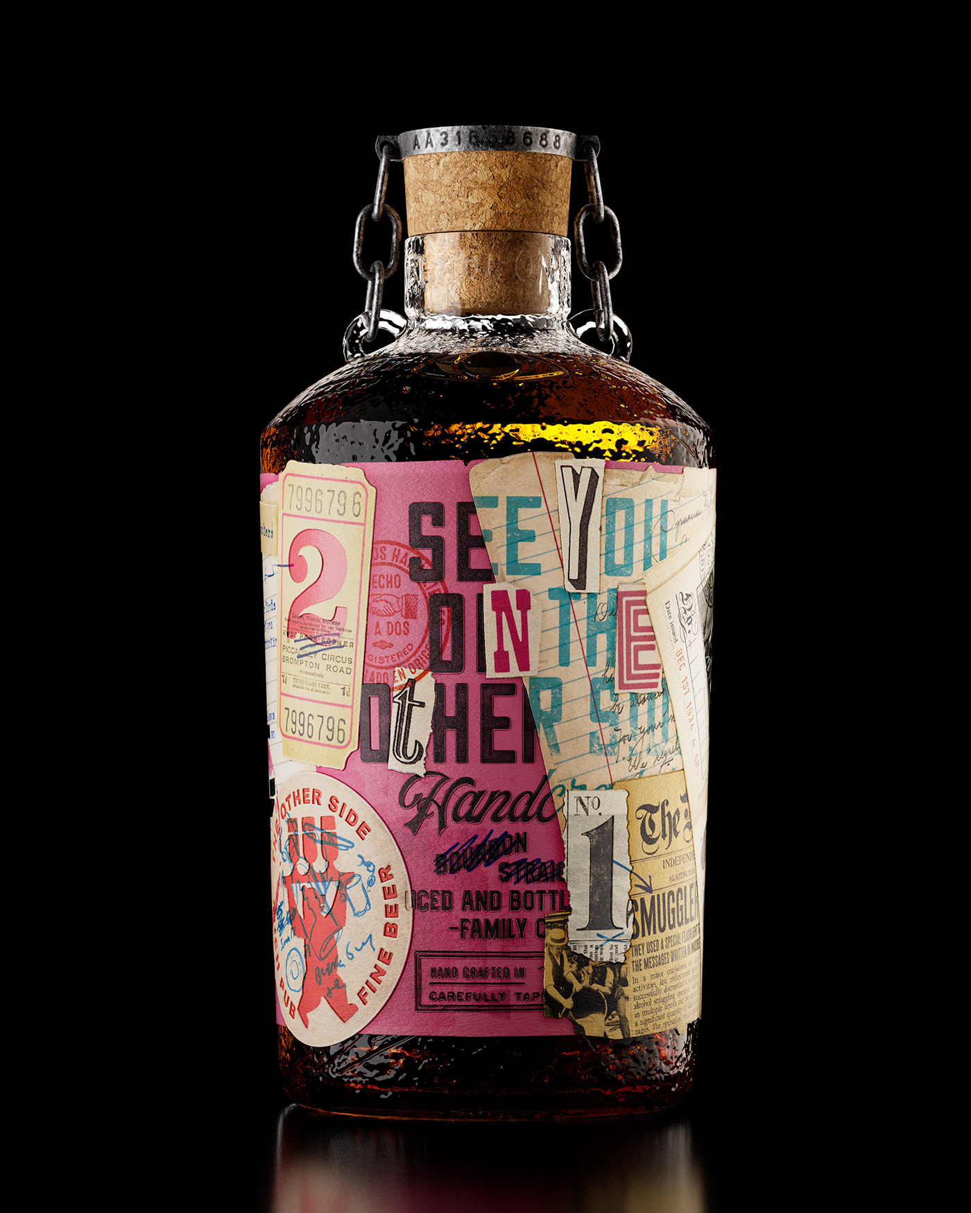 design Graphic Designer Collaboration collage Rum gin Vodka bottle custom bottle make a mark