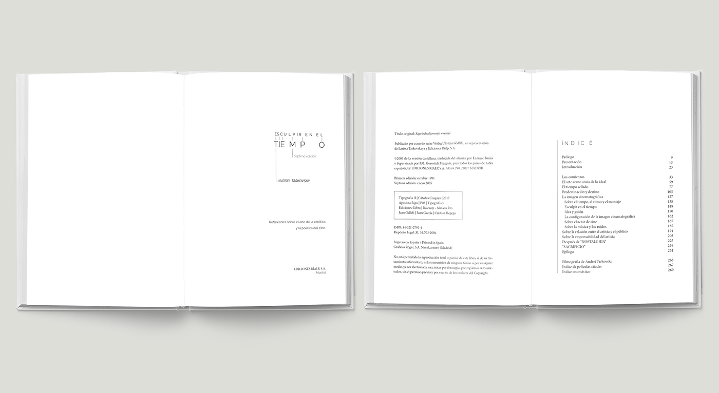 Andrei Tarkovsky cine libro book cosgaya diseño gráfico fadu