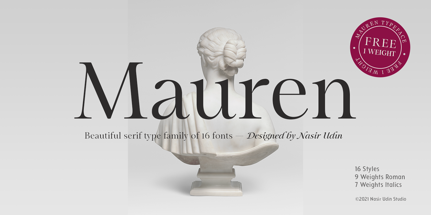 book editorial font free Mauren type Typeface typography   Web Design  magazine