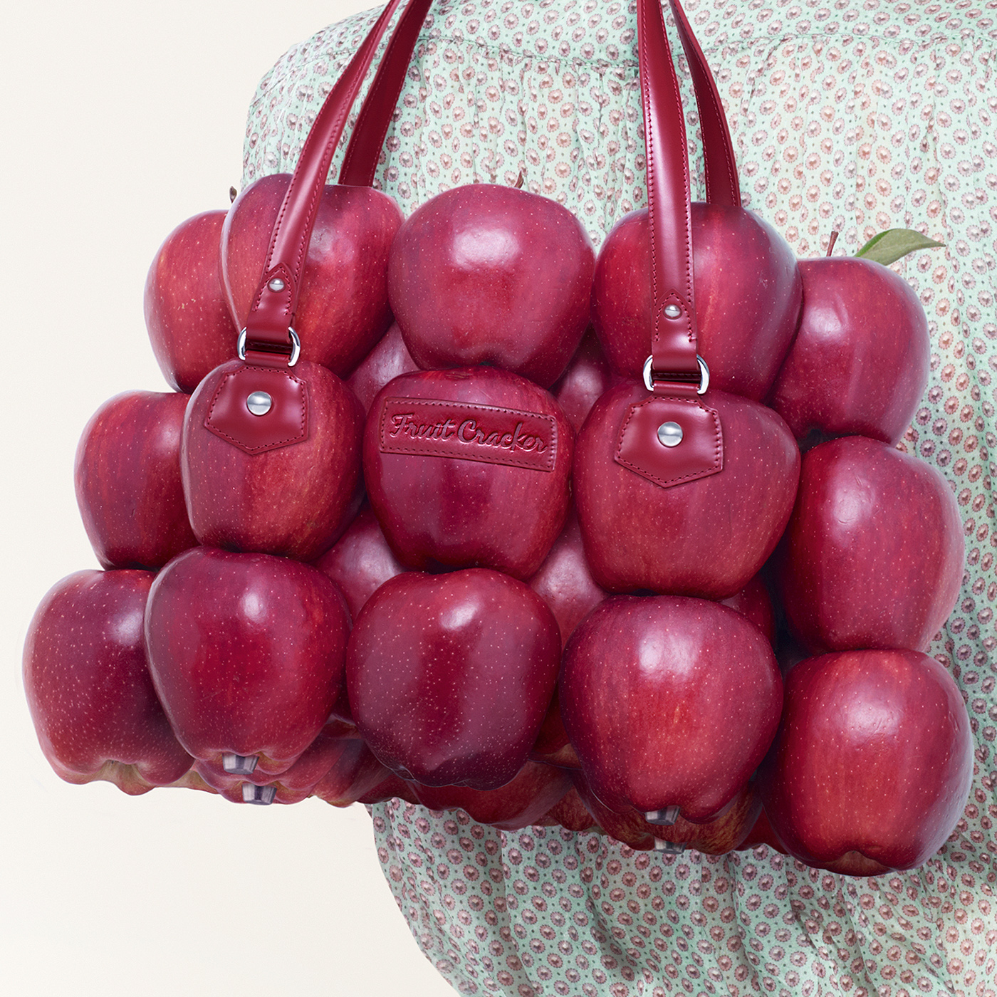 Fruit Cracker Fruit snack print bag Fulvio Bonavia apple red fruit goodness inspire
