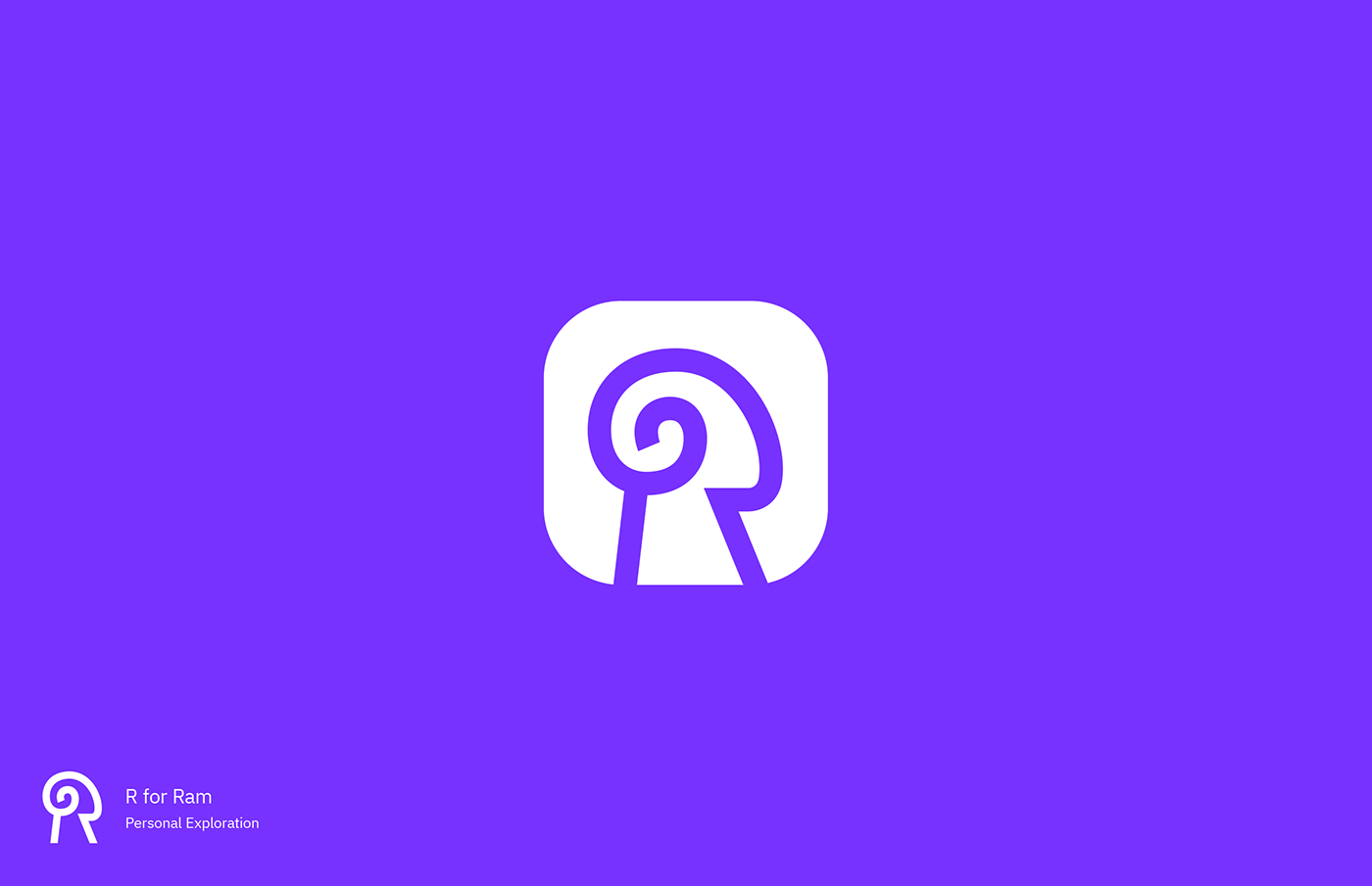 Personal Exploration based on the idea of a Ram made as letter R