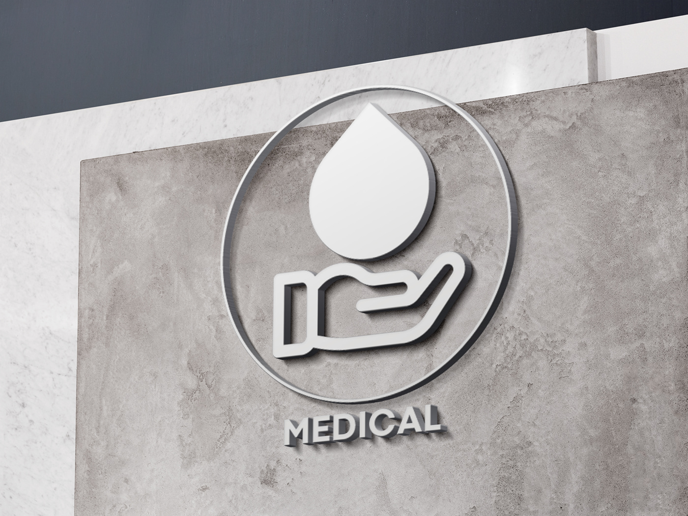 imran logo logo designe Hospital Logo logo Mockup