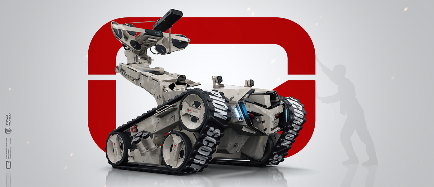 game 3D scorpion concept Military Scifi machine HDRI scorpio industrial