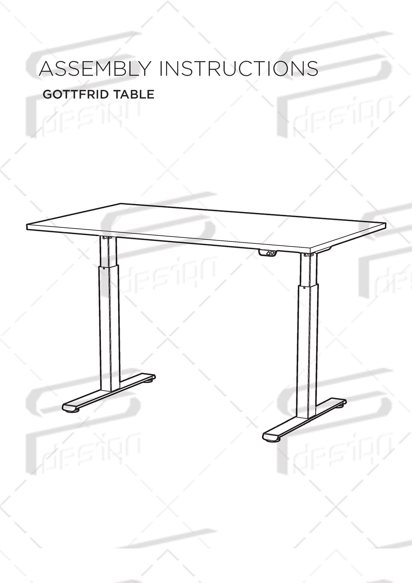 Assembly instruction furniture Guide instruction manual Office table