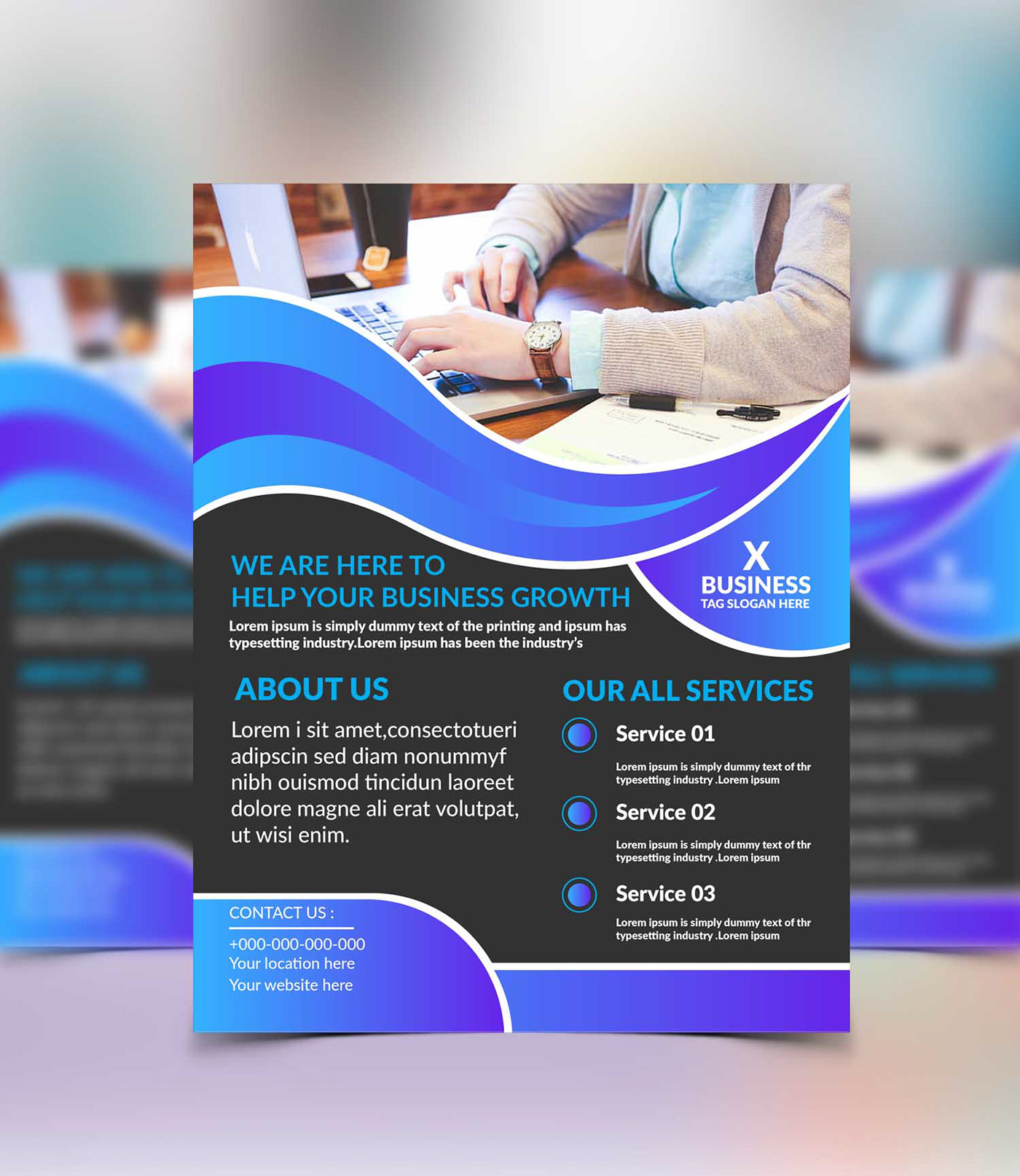 abstract business business man company flyer job success man poster template
