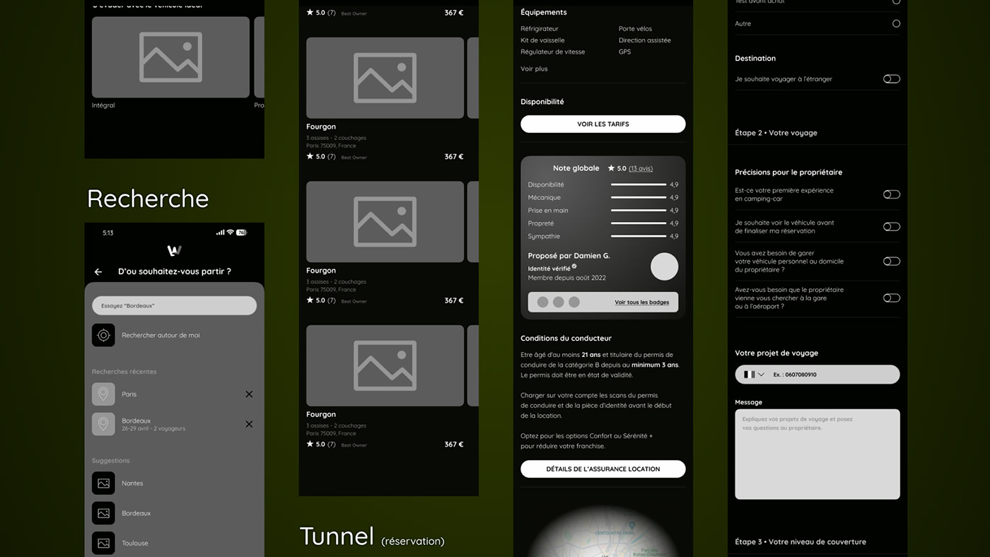 UI/UX design rebranding mobile app design Typographie voyage aventure interface design user experience prototype