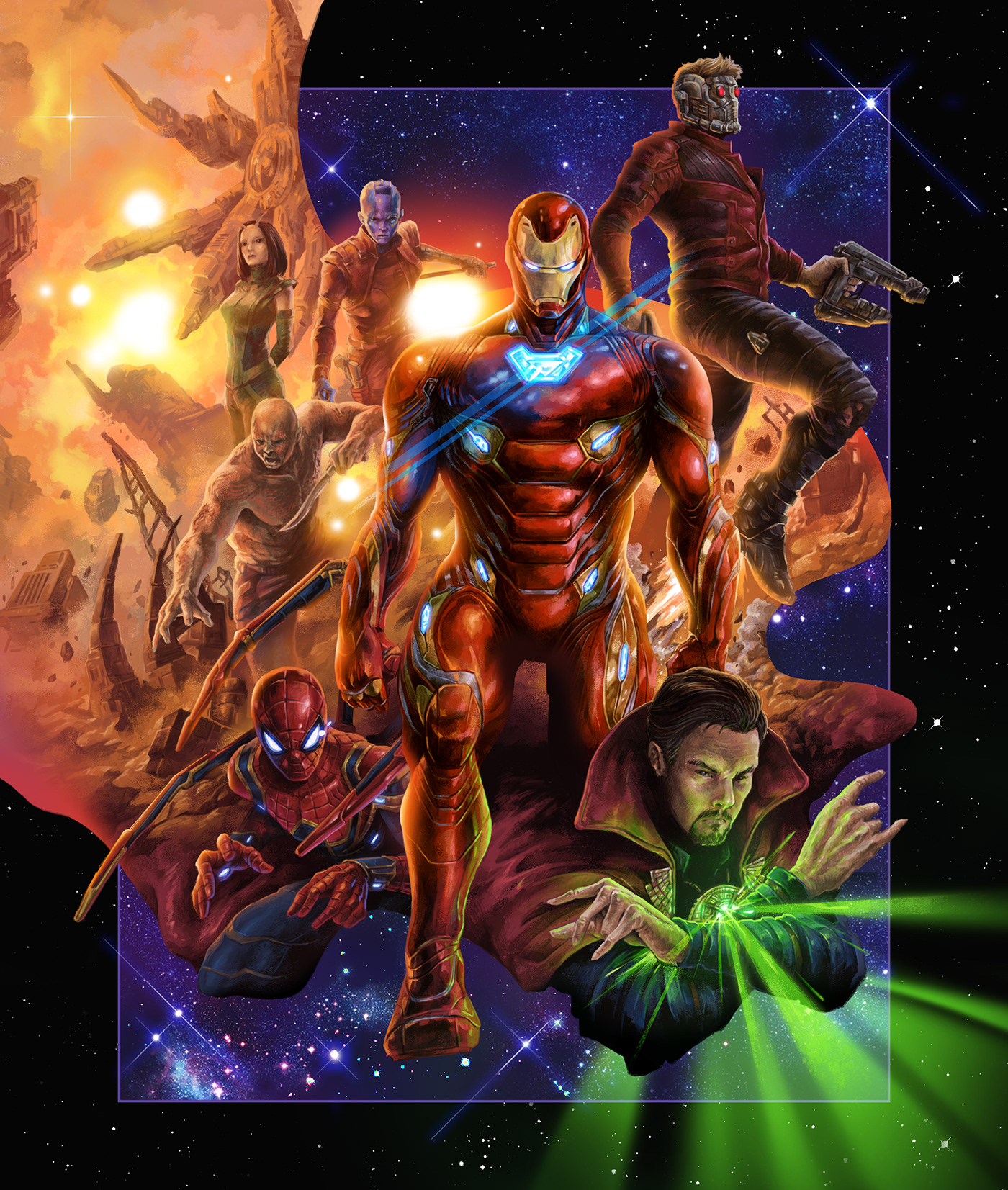 Avengers marvel comic cover spiderman ironman
