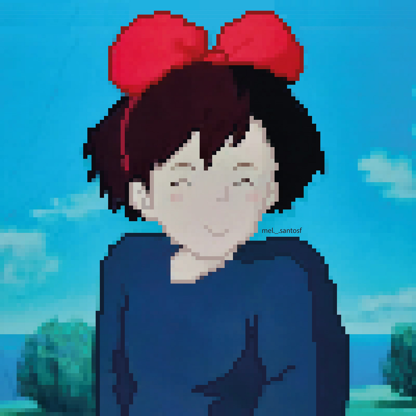 Ghibli Studio Digital Art  adobe illustrator designer Pixel art pixels ponyo totoro anime o túmulo dos vagalumes