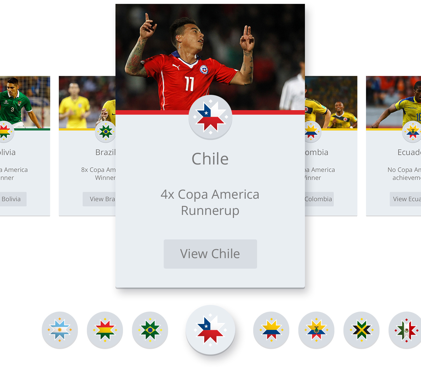 Copa copa america app design digital