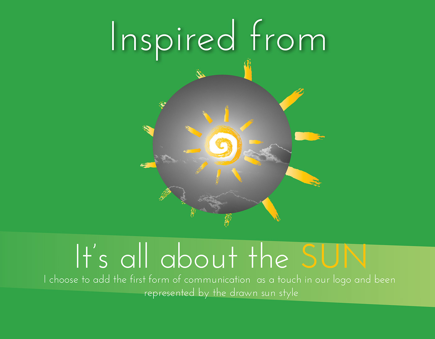 Logo form Inspired from drawing of the sun.