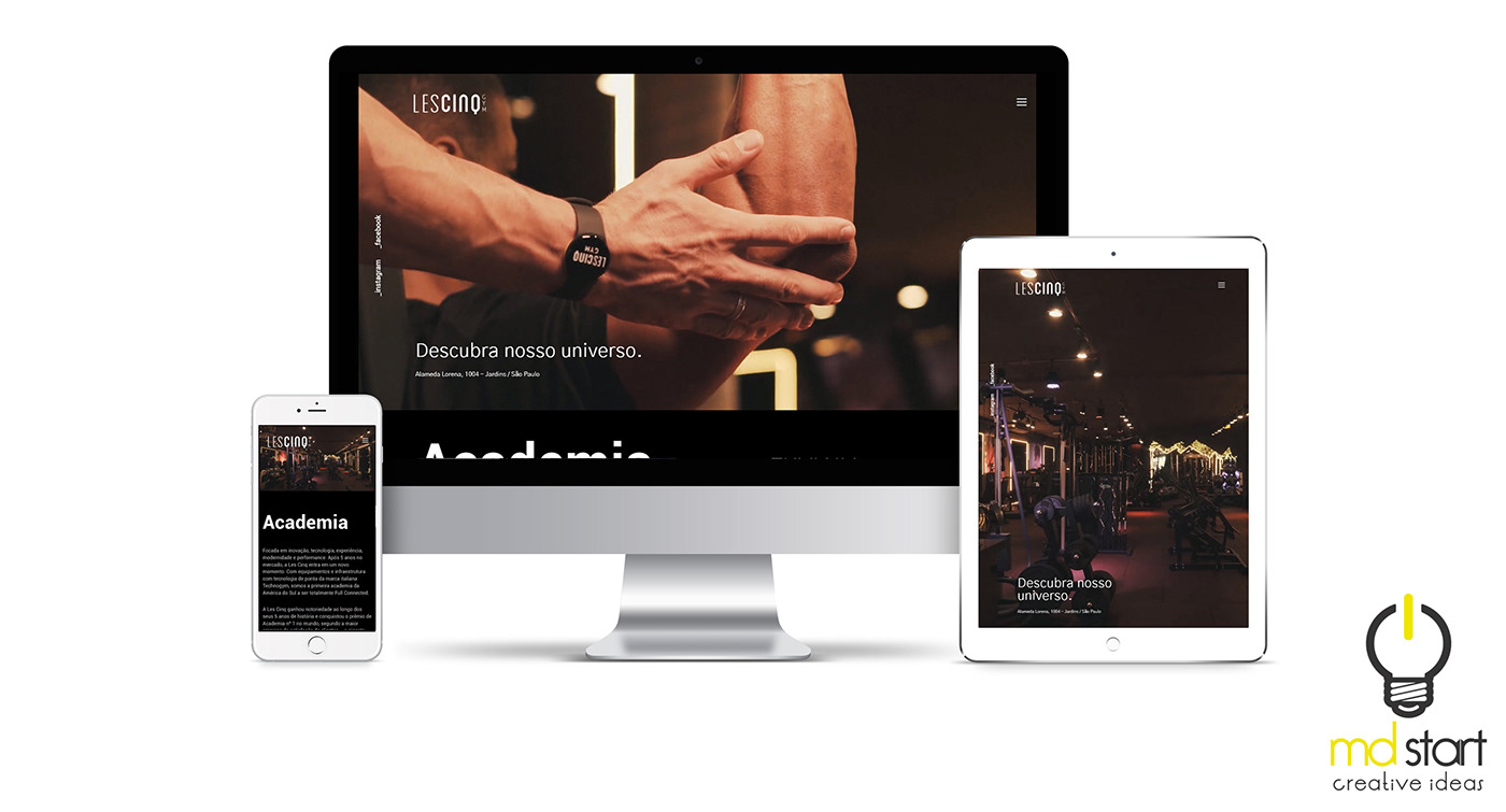 wordpress responsivo clean modern gym design Webdesign