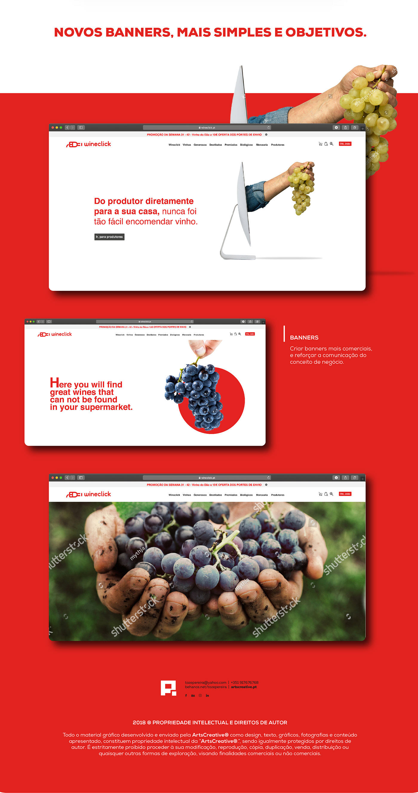 Web wine vinho site red design Webdesign redesign