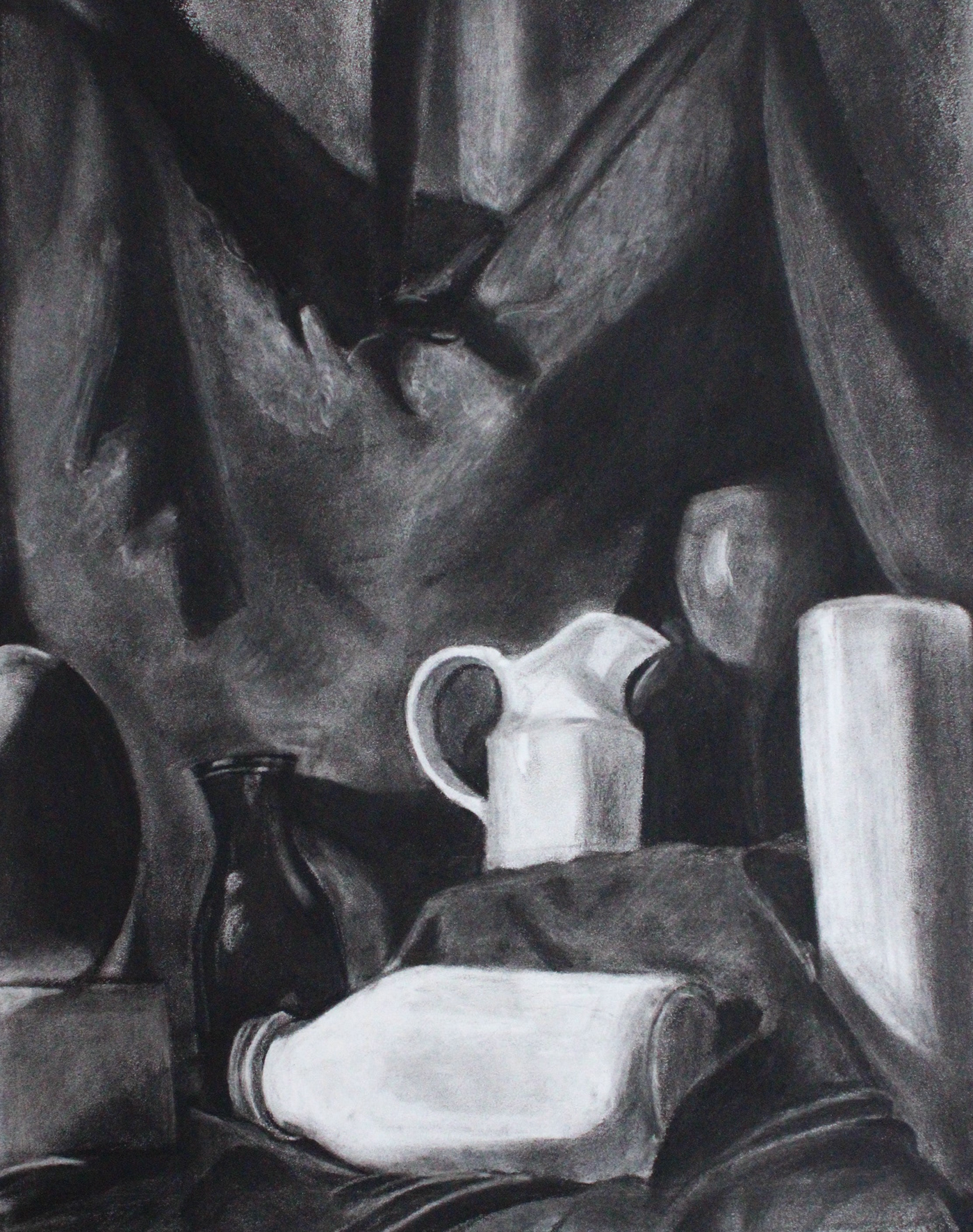 b&w black and white charcoal charcoal still life charcoaldrawing Drawing  still life