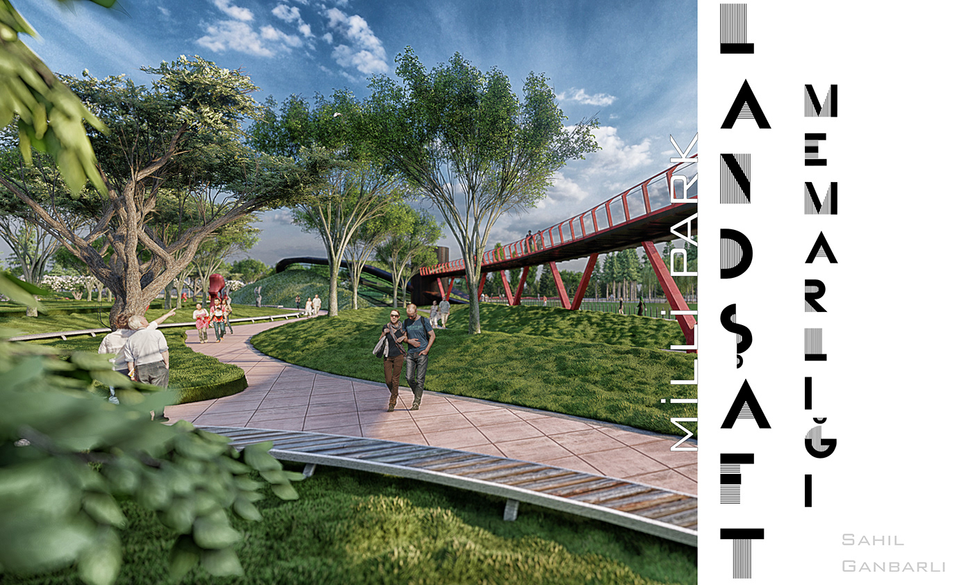 3D architecture exterior Landscape Landscape Architecture  modern professional Render Urban Design visualization