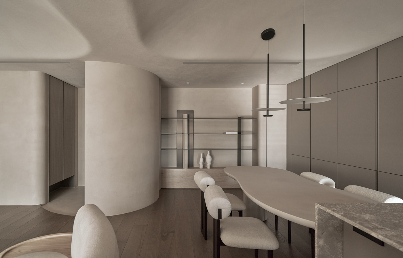 apartment architectural architecture artwork dining room Interior interior design  minimal minimaldesign modern